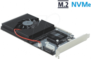 DELOCK 90409 - Konverter PCIe x16/x8 > 4x M.2 Key M NVMe