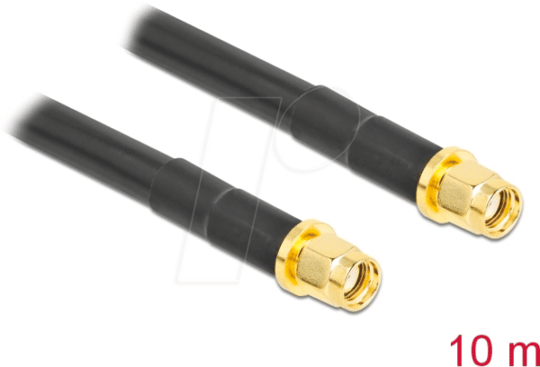 DELOCK 90456 - RP-SMA Stecker zu RP-SMA Stecker LMR/CFD300 10 m