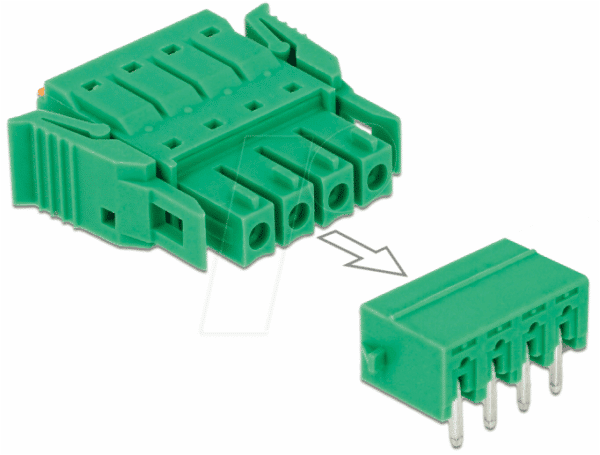 DELOCK 65954 - Terminalblock 4 Pin horizontal