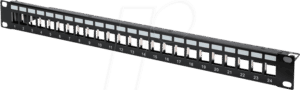 DIGITUS DN91411 - 19'' Patchpanel für 24x Keystone Module