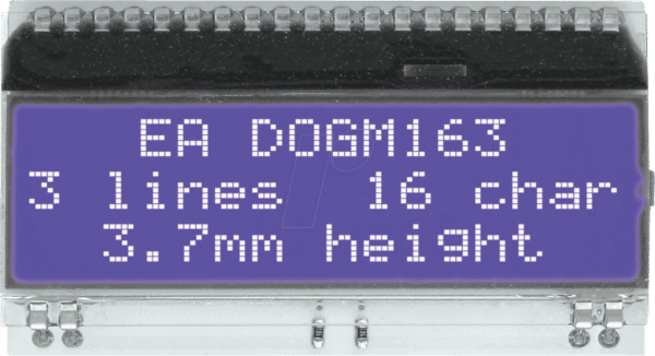 EA DOGM163B-A - LCD-Textmodul