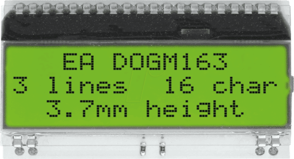 EA DOGM163L-A - LCD-Textmodul