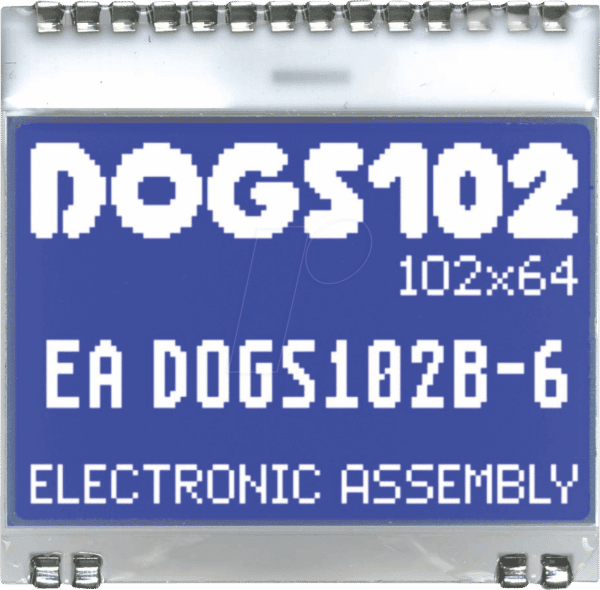 EA DOGS102B-6 - LCD-Grafikmodul mit Display-RAM