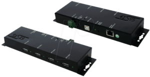 EXSYS EX-6002POE - Ethernet PoE 1Giga-LAN zu 4 x USB 2.0 Ports