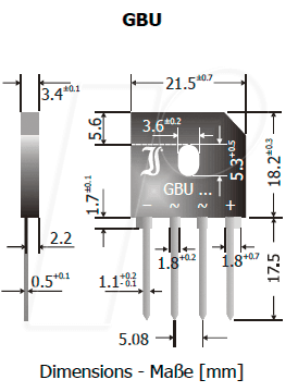 GBU8D DIO - Einphasen-Brückengleichrichter