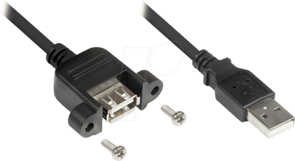 GC 2511-1E - USB 2.0 Verlängerung Stecker A an Einbaubuchse A