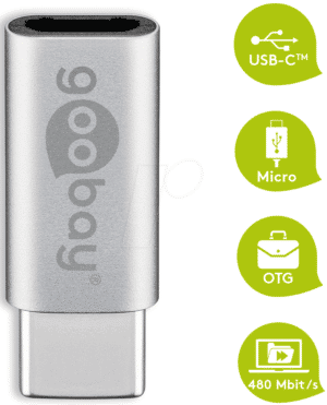 GOOBAY 56636 - USB C Stecker auf USB 2.0 micro B Buchse