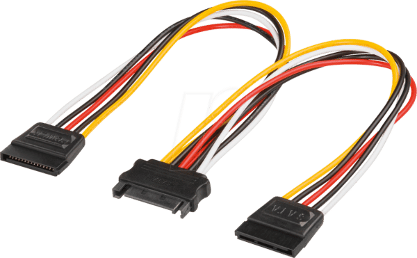 GOOBAY 95114 - SATA Strom Buchse > 2x SATA Strom Stecker