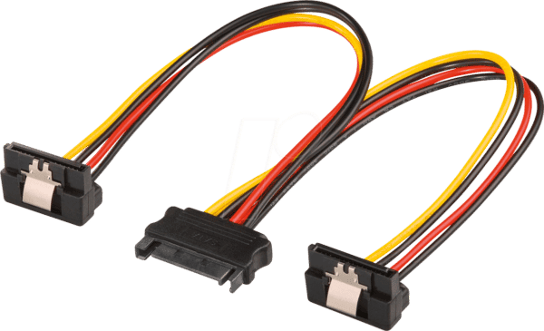 GOOBAY 95115 - SATA Strom Buchse > 2x 90° SATA Strom Stecker