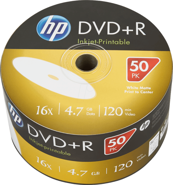 HP DRE00070WIP - DVD+R 4.7GB/120Min