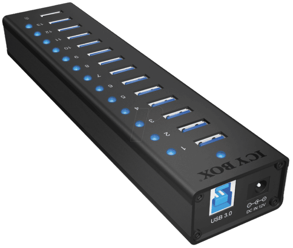 ICY IB-AC6113 - USB 3.0 HUB 13-Port + 1x Ladeport