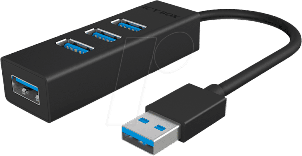 ICY IB-HUB1419U3 - USB 3.0 4-Port Alu Hub