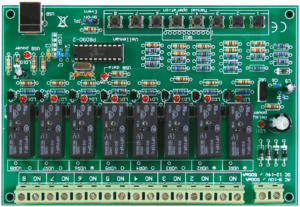 K8090 - Bausatz: 8-Kanal USB-Relaiskarte