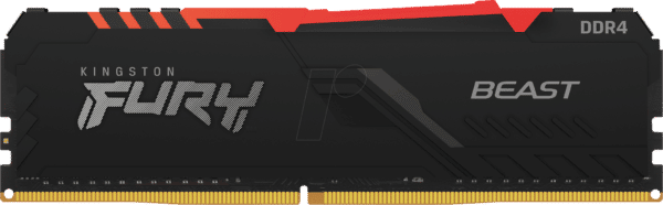 40KI1636-2017BR - 16 GB DDR4 3600 CL17 Kingston FURY Beast RGB 2er Kit
