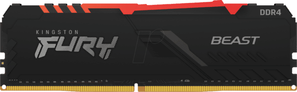 40KI0836-1017BR - 8 GB DDR4 3600 CL17 Kingston FURY Beast RGB