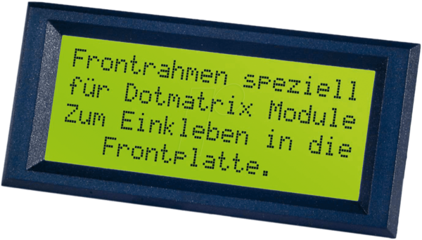 LCD FRONT 2 - LCD-RAHMEN für 2 x 16 Zeichen