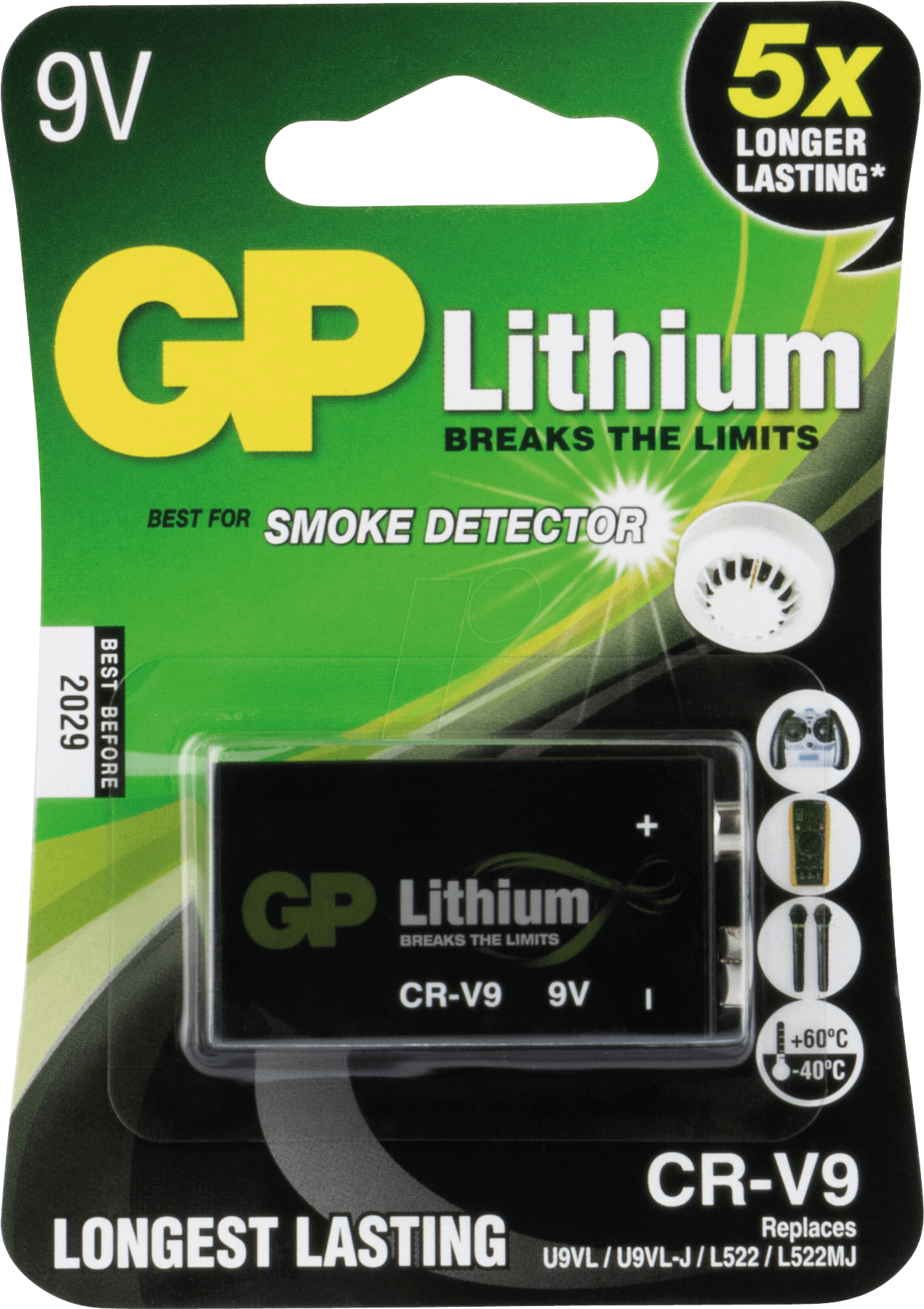 LITHIUM 9V GP Lithium Batterie, 9VBlock, 800 mAh, 1erPack hier