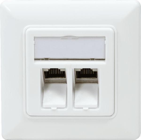 LOGILINK NK4023 - Modulare Wanddose für CAT.6A mit RJ45-Stecker