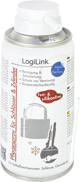 LOGILINK RP0023 - Pflegespray für Schlösser und Zylinder