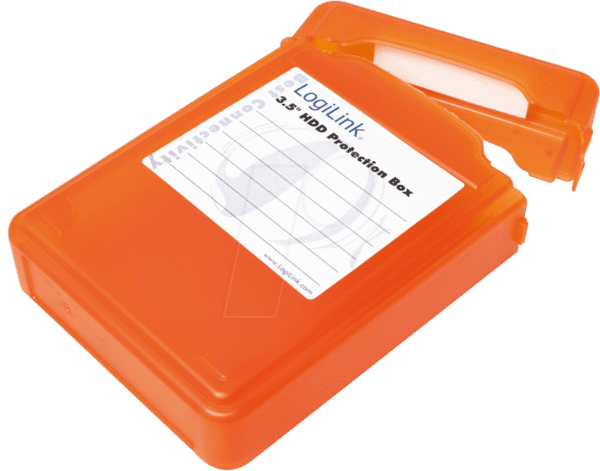 LOGILINK UA0133O - Festplatten Schutz-Box für 1x 3.5'' orange