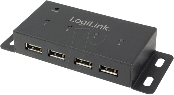 LOGILINK UA0141A - Logilink USB 2.0 Hub 4-Port mit Netzteil