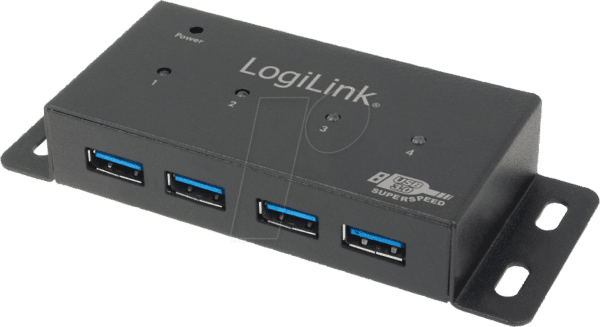 LOGILINK UA0149 - USB 3.0 Hub 4-Port mit Netzteil