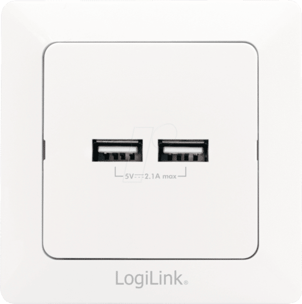 LOGILINK PA0163 - Unterputz-Dose mit 2 USB Ladebuchsen