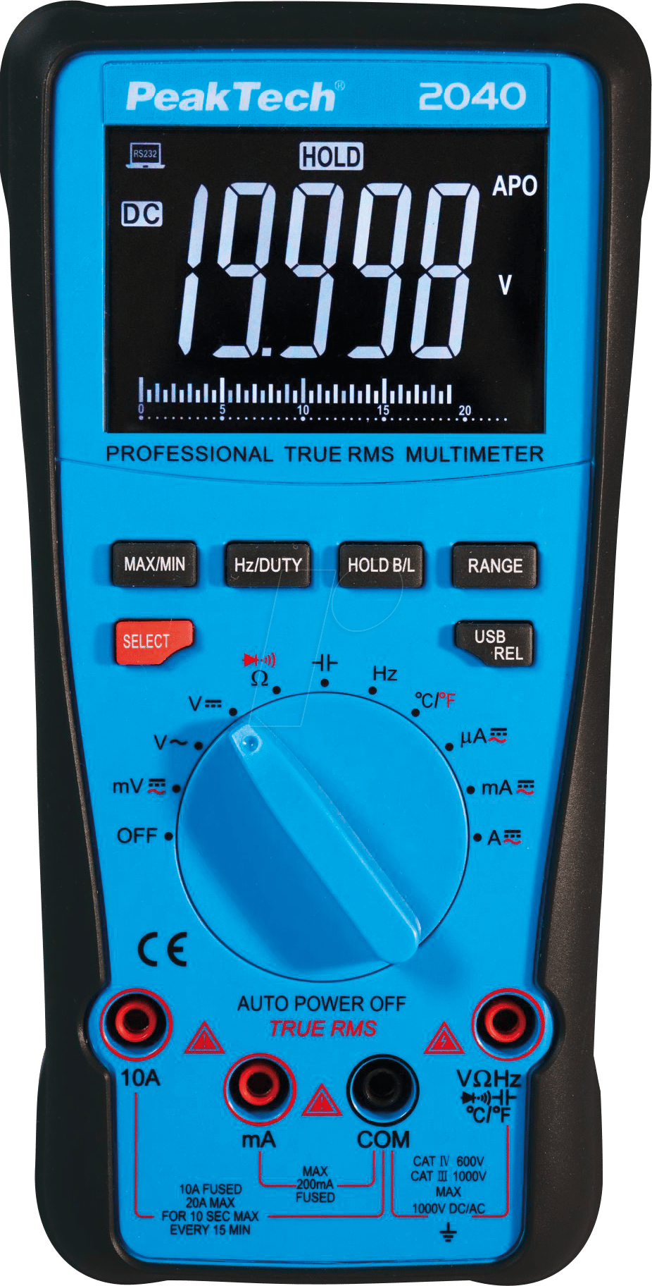 PEAKTECH 2040 - Multimeter, Digital, 20000 Counts, TRMS, USB Hier ...