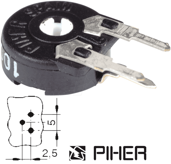 PT 10-S 500K - Einstellpotentiometer