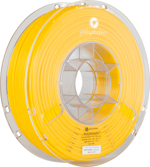 POLYMAKER 70511 - Filament - PolySmooth - gelb - 750 g