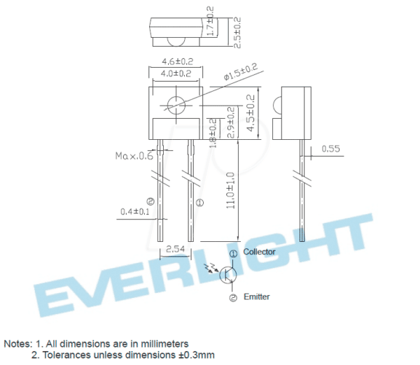 PT928-6C-F EVL - Sidelooker Phototransistor