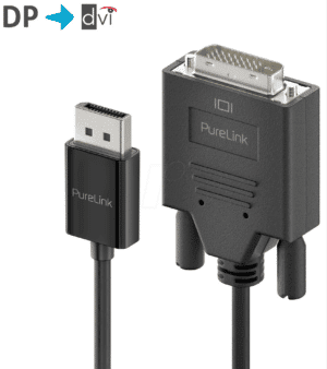 PURE IS2011-020 - Displayport 1.1 Stecker auf  DVI 24+1 Stecker