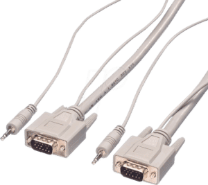 ROLINE 11045156 - VGA Monitor Kabel 15-pol VGA + Audio Stecker 6 m