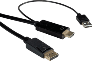 ROLINE 11045992 - DisplayPort 1.2 auf HDMI A Stecker