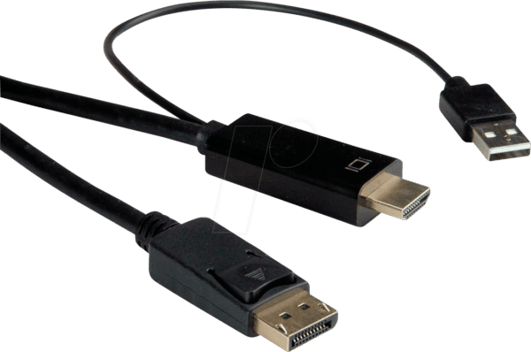 ROLINE 11045992 - DisplayPort 1.2 auf HDMI A Stecker