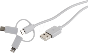 SHVP BS1415036 - USB Lade-Sync Kabel 3in1 Micro/Typ C/Lightning 2m