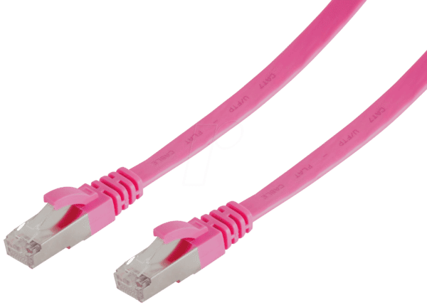 SHVP 75513-SLM - 3m Patchk.-Flach U/FTP Cat.7-Rohkabel magenta