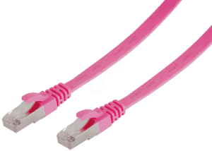 SHVP 75511-SLM - 1m Patchk.-Flach U/FTP Cat.7-Rohkabel magenta