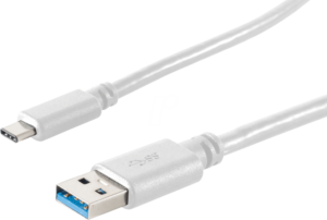 SHVP BS1331026 - USB Kabel 3.0 A Stecker > C Stecker weiß 1m