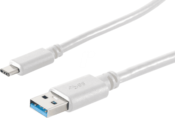 SHVP BS1331186 - USB Kabel 3.0 A Stecker > C Stecker weiß 1