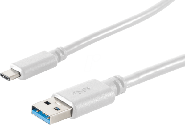 SHVP BS1331046 - USB Kabel 3.0 A Stecker > C Stecker weiß 3m