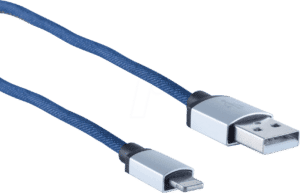 SHVP BS1450028 - USB-A-Stecker > Lightning Stecker Jeans blau 2m