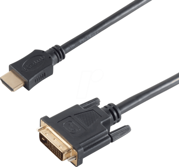 SHVP BS77485 - HDMI Stecker < DVI-D (24+1) Stecker vergoldet 5 m