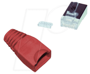 SHVP 72057R10 - Cat.5e/6 Stecker + Einführhilfe rot