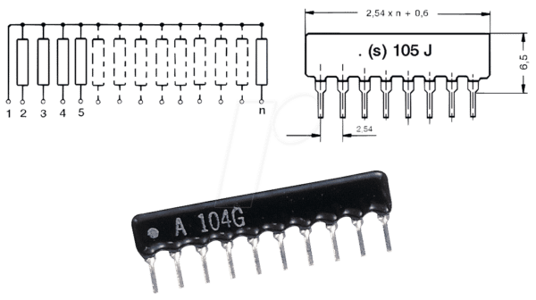 SIL 9-8 10K - Widerstandsnetzwerk