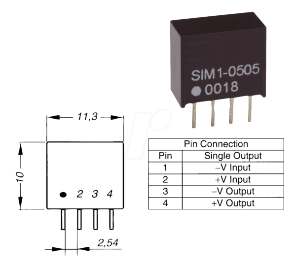 SIM1-1215 SIL4 - DC/DC-Wandler AM1S