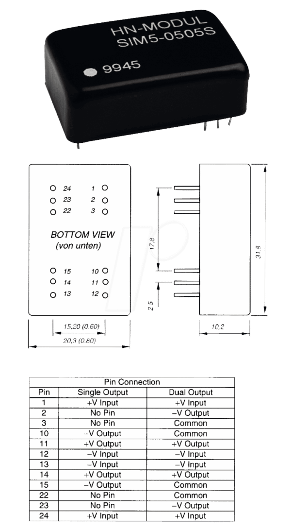 SIM5-0512S - DC/DC-Wandler AM3N