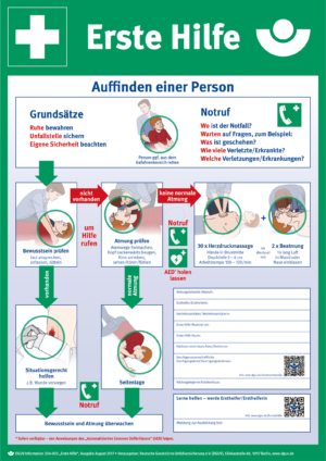 SNG 8001034 - Anleitung Erste-Hilfe Plakatform Kunststoff