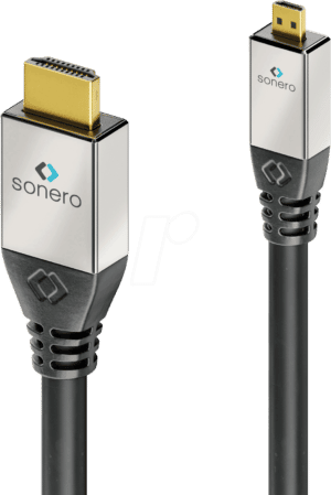 SON HC300-030 - HDMI auf Micro Premium High Speed mit Ethernet 4K 60 Hz 3 m