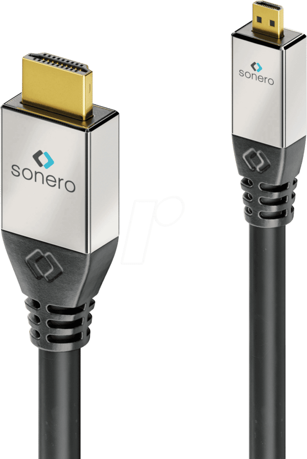 SON HC300-030 - HDMI auf Micro Premium High Speed mit Ethernet 4K 60 Hz 3 m